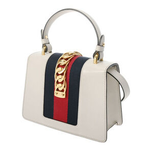 Gucci Leather Handbag Sylvie White